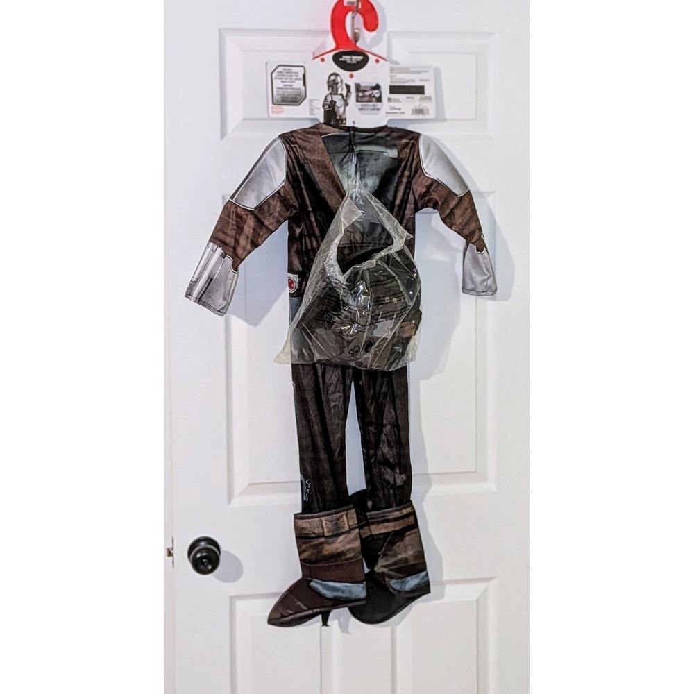 Star Wars The Mandalorian Costume Child Extra Small ES 3-4 Padded‎ Jumpsuit NEW - Picture 3 of 9
